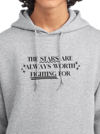 *PREORDER* Grey - The Stars Are Always Worth Fighting For (Annotated Style) Sweatshirt