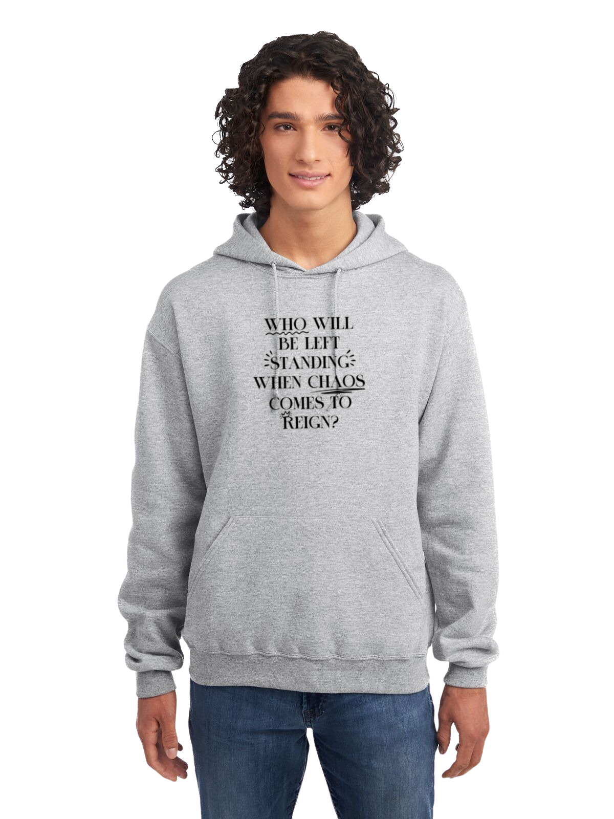 *READY TO SHIP* Grey Hoodie - Chaos Comes To Reign (Annotated Style)